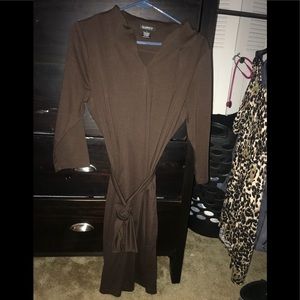 Brown dress with belt